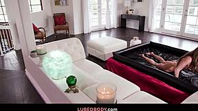 Boss's Wife Nuru Massage Turns Into Deepthroat Surprise With Elias Cash