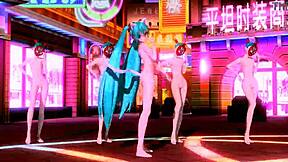 big tits ass babes hatsune miku megurine luka shake cum dancing hard?!