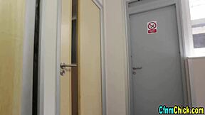 i can't believe this cfnm domina's humiliating my tiny cock with her handjob mockery.