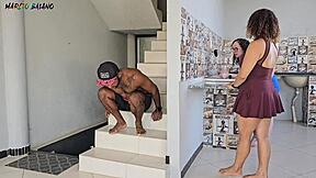 WIFE CLEANS HOUSE BLIND TO ME RIPPING MOM'S CLOTHES FUCKING FAT BBW ASS INTERRACIAL BBC