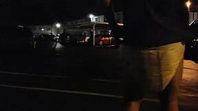 hey, check out this guy waddling outside in his super thick diaper