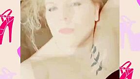 flashing my pierced milf pussy crotchless pantyhose legs music video