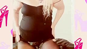 flashing my pierced milf pussy crotchless pantyhose legs music video