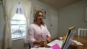 Step-mom sneaks in for BIG COCK RIDE on taboo set