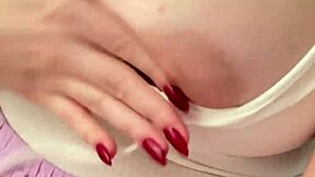 horny iranian stepmom fingers her fat tits alone at home