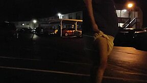 hey, check out this guy waddling outside in his super thick diaper