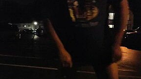 hey, check out this guy waddling outside in his super thick diaper