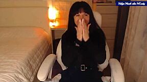 Helga Muah Aka Mlady Strips Lingerie Teasing Perky Nipples and Sweet Pussy in Bad Behavior Pleasures