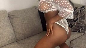 Isn't this ebony goddess in cosplay costume just begging for your attention?