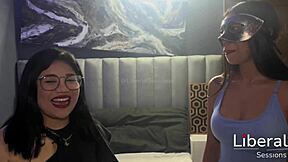 sarah the skinny tattooed 19yo latina unicorn makes her swinging debut in interview