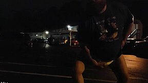 hey, check out this guy waddling outside in his super thick diaper