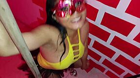 Can You Believe This Sexy Latina Nightclub Dancer Fucks Gringo Visitor Standing Hard?!