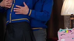 stepmom anai consoles stepdaughter but gives stepson her first tight anal