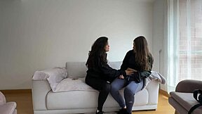 paying rent to my roomie with hot lesbian scissoring fingering and orgasms