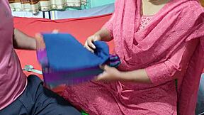 tailor measures busty mature bbw's big tits then fucks her hard in skirt