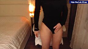 Helga Muah Aka Mlady Strips Lingerie Teasing Perky Nipples and Sweet Pussy in Bad Behavior Pleasures