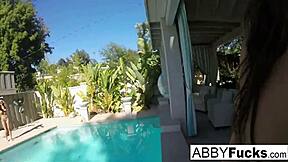 abigail mac and romi dive into secret backstage underwater pussy play