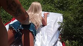 Blonde Stepdaughter's Ass Stuffed With Sex Toy Arm Deep!