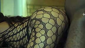 i went crazy fucking this huge ass ebony in fishnets on the bed