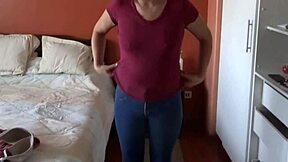 First Time Cumming on Sister-in-Law's Huge Tits! She Loves It!