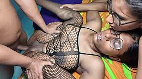 ffm milf stepmom uttaran20 licks double cum from squirting daughter-in-law pussy