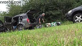 No panties flashing lingerie under miniskirts outdoors?!