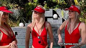 sexy teen lifeguards in bikinis seduce lucky patient into hardcore foursome