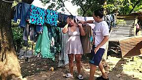 pregnant latina milf begs for my tongue on her wet pussy then hardcore outdoor pounding