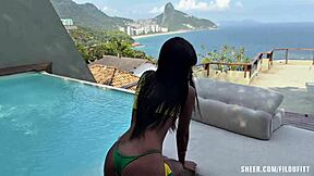 stunning brazilian mulata juh jackson chokes on monster cock before anal destruction and facial