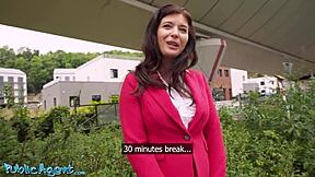 Yo Polish milf boss caught sucking big cock outdoors sloppy