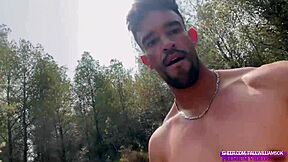 Why hide that monster cock while stroking naked in the woods?