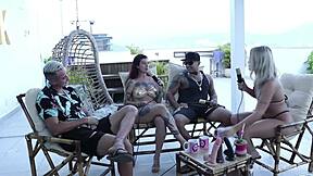 bruna carlos owned in kobra couple's wild bora cast compilation!