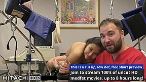 Doctor Tampa Forces Raya Nguyen's Hitachi Orgasms in Exam Room