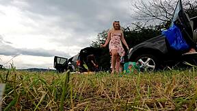 No panties flashing lingerie under miniskirts outdoors?!