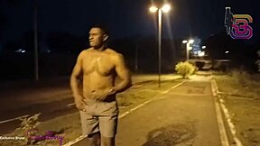 wife caught sucking huge cock in city square on film