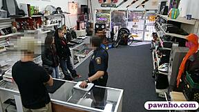 pawn dude bangs caught thieves with big cock