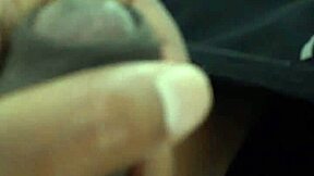 Shaved cock masturbated close-up in dirty restroom cum blast