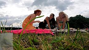 No panties flashing lingerie under miniskirts outdoors?!