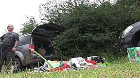 No panties flashing lingerie under miniskirts outdoors?!