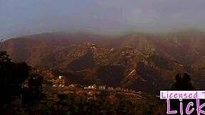 Avy Lee Roth perfects lesbian pussy licking seduction on kitchen desk