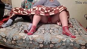 we sneak mutual masturbation under covers while parents watch movie nearby