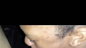 teaching my pregnant ebony wife to deepthroat this bbc in the car got sloppy