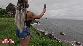 Watch African Wife Grelona Anne Get Wet Beach Creampie Surprise From Mattos Cuckold Orgy