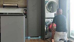 latina stepmom stuck in washer stepson pounds her pussy