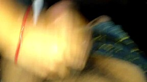 stepmom teases stranger uncle's huge cock with handjob then car ride