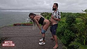 Watch African Wife Grelona Anne Get Wet Beach Creampie Surprise From Mattos Cuckold Orgy