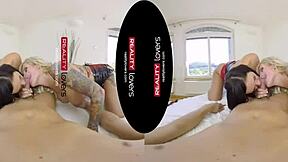 Reality lovers captures threesome with two fetish milfs in heels latex