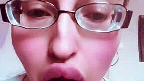 yo, this nude chick's glossy lips got you throbbing for her kinky bdsm commands??