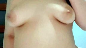 cute chubby colombian brunette rides small cock cowgirl in bedroom pov