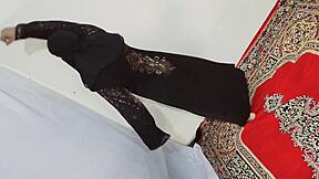 hey arabic hijab girl amrozia shakes ass boobs dancing erotically to music desi slut?